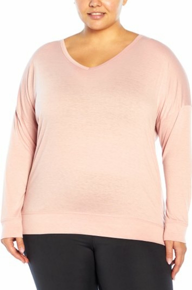 Balance Collection Pink Crisscross-Back V-Neck Pullover - Picture 3 of 3
